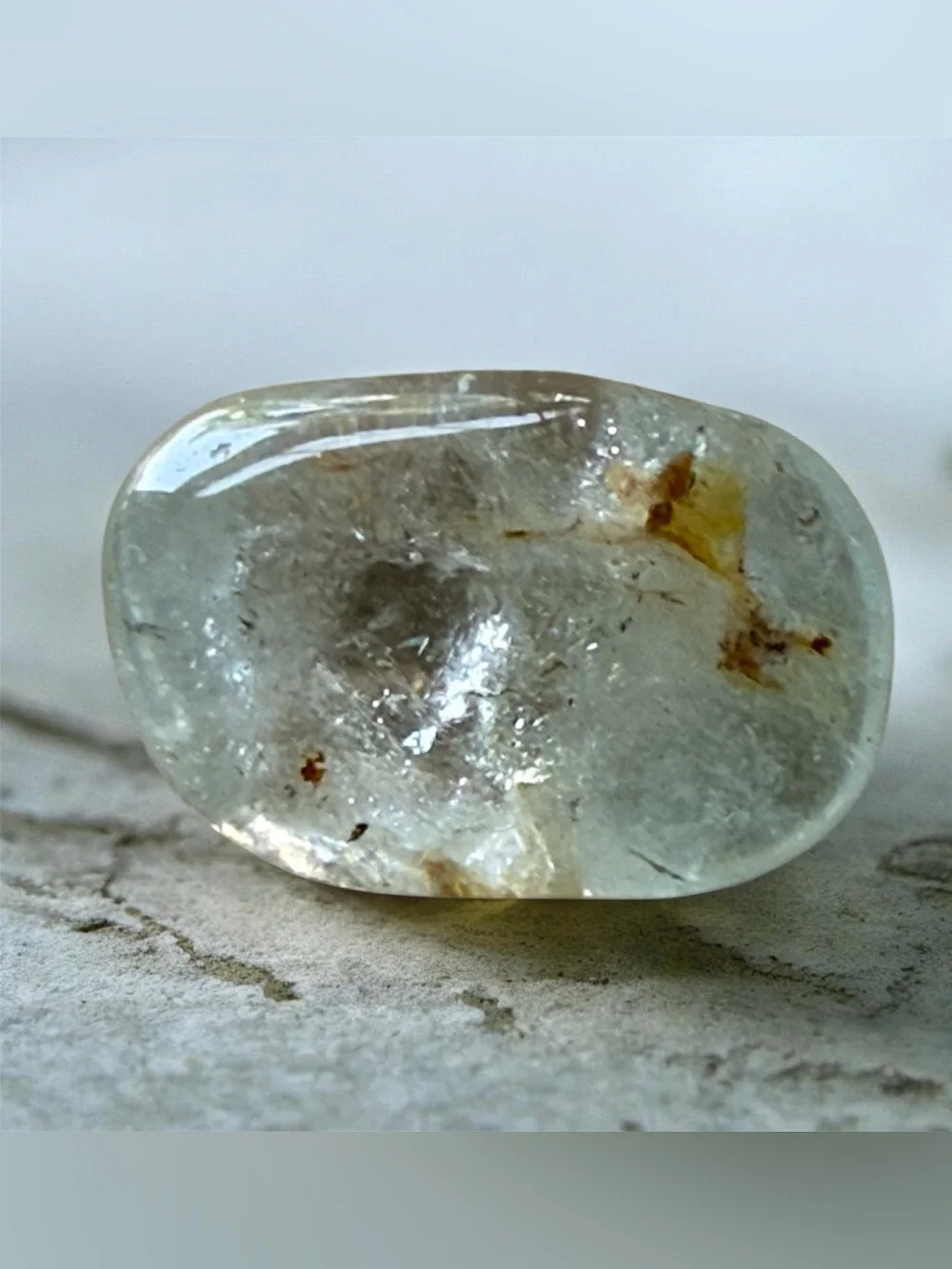 Clear Topaz Palm Stone!